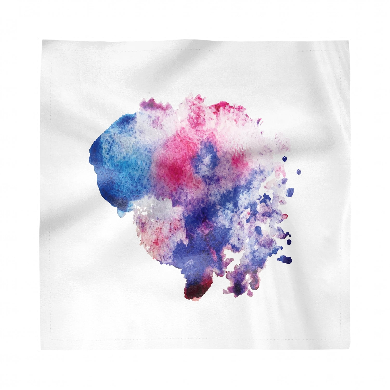 Paint Napkins Set of 4, Watercolor Splash Brushstroke Stain Colorful