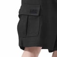 thumbnail image 7 of FRSASU Men's Casual Solid Color Corduroy Cargo Shorts Dress Short Pants Wide Leg Knee Length office Work Casual Bermuda Trousers with Pockets Black, 7 of 7