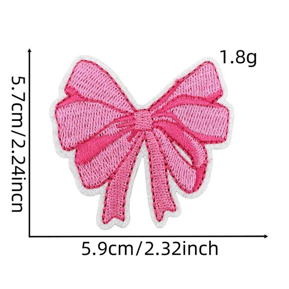 cpengpj Bow Iron on Patches, Small Embroidery Bow Patches for Clothes Cute Iron on Stickers Embroidered Applique for DIY Sewing Jeans Shirt Hat Jacket Backpack