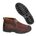 thumbnail image 3 of EKVAHL Men's Orthopedic Winter Boots, Slip‑On Faux Suede Insulated Snow Boots, Anti Slip Outdoor Cold Weather Daily Walking Boots Brown, 3 of 6
