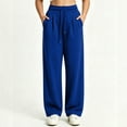 thumbnail image 3 of Womens Sweatpants with Pockets Drawstring Elastic Waist Casual Lounge Pants Solid Color Tapered Pants, 3 of 4