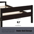 thumbnail image 6 of Bellemave Twin Bed Frames,Wood Platform Bed with Headboard and Footboard, Twin Size Sleigh Bed with Wood Slat Support, No Box Spring Needed (Espresso), 6 of 9