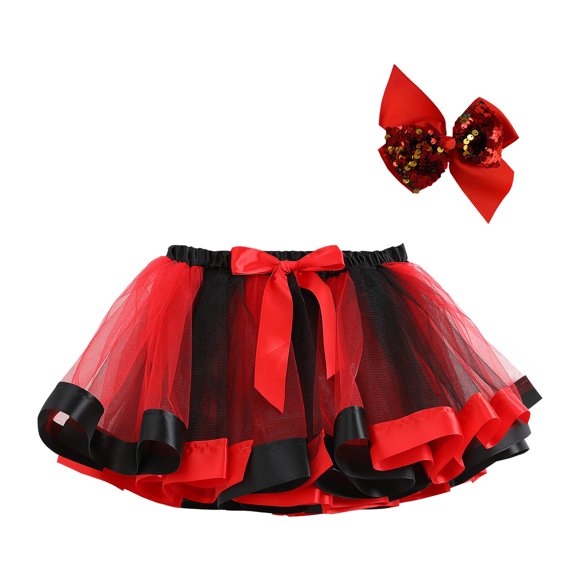 FhsagQ Dresses Girls' Christmas Dresses Size 16 White Kids Girls Holiday Party Ballet Skirts Party Dance Skirt Hairband Set Girls Christmas Dresses Size 7 Red 5-8 Years