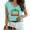 1-Blue, variant on HANGIN' WITH MY BOOS Halloween Ghost Pumpkin V Neck Sleeveless Graphic Top
