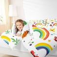 thumbnail image 4 of Castle Fairy Kawaii Ladybug Twin Comforter Sets for Children,Cartoon Rainbow Bedding Set, 4 of 8