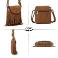 thumbnail image 5 of DBDlailai Fashion Mini Fringe Purse with Zipper Pockets Cell Phone Bag Crossbody Purse Tassel Shoulder Bag for Women, 5 of 6