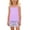 Purple B, variant on WRKEKC Girls Summer Outfits Floral Print Cotton Thin Sleeveless Cami Top and Shorts Set for 4-15 Years