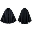 thumbnail image 4 of HXWCHs Women's Retro Gothic Victorian Gown Solid Color Tailored Waist Victorian Medieval Ball Dress Black One Size, 4 of 4
