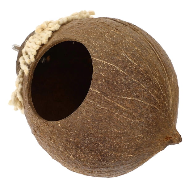 Natural Coconut Bird House Coconuts Breeding Nest Indoor Caging Parakeets Hiding 1Pack
