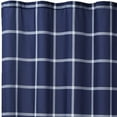 thumbnail image 2 of Truly Soft Printed Windowpane White and Navy Polyester 1-Piece Standard Shower Curtain, geometric themed, for Men and Women, OEKO-TEX Certified Confidence, 2 of 6