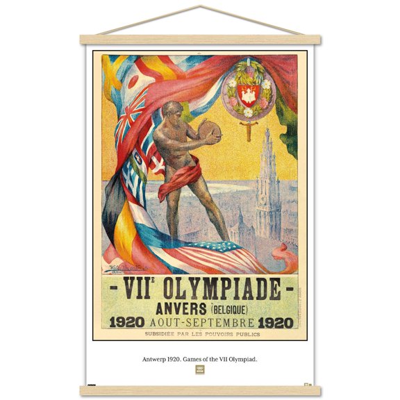Team USA - Antwerp 1920. Games of the VII Olympiad. Wall Poster with Magnetic Frame, 22.375" x 34"
