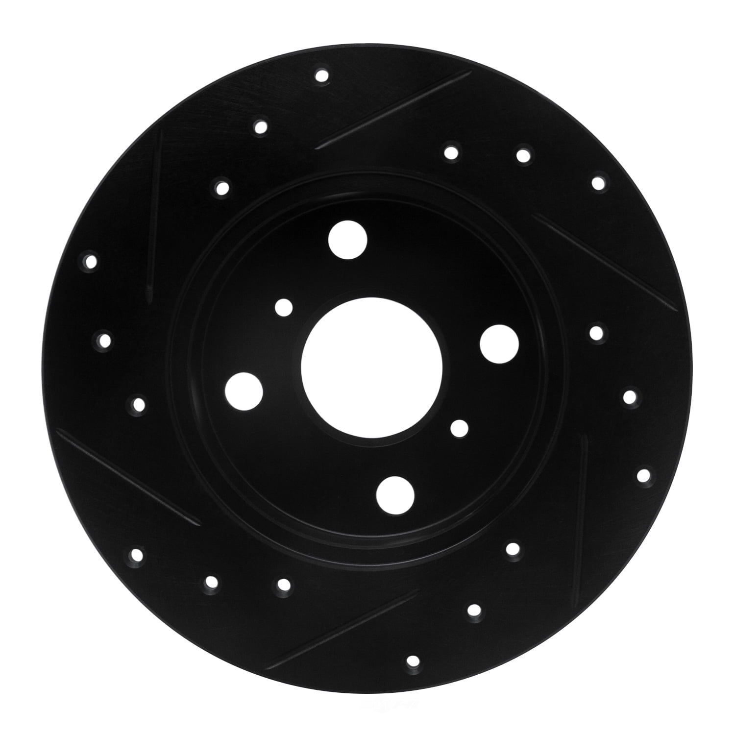 Dynamic Friction Company 633-76031R DFC Brake Rotor - Drilled And Slotted - Black