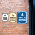 thumbnail image 2 of Signs ByLITA Portrait Round Parents are Responsible for their children Door or Wall Sign Durable ABS Plastic | Laser Engraved | Easy Installation | Pool Safety Sign (Black) - Large, 2 of 8