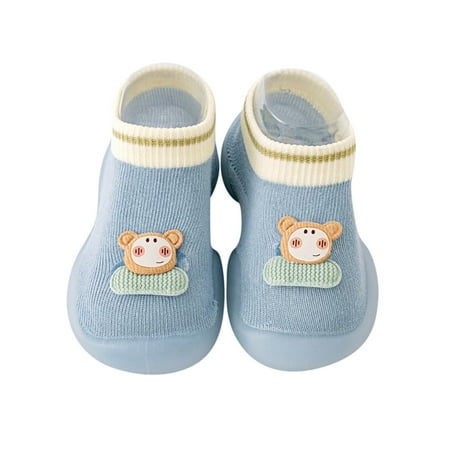 

JDEFEG J11 Shoes Boys Girls Animal Cartoon Socks Shoes Toddler Fleece Warmthe Floor Socks Non Slip Prewalker Shoes Dress Shoes for Toddler Boys Blue 20