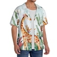 thumbnail image 2 of Sikiie Animals-1 Men's Cuban Shirt, Hawaiian Shirts, Business Casual Button Down Shirts, Short Sleeve Shirt-X-Large, 2 of 5