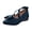 Blue, variant on Wedge Loafers for Women Crisscross Ankle Strap Pointed Toe Slip on Fashion Casual Dress Shoes