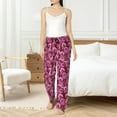 thumbnail image 5 of Uemuo Orchids Flowers Pattern Women's Wide Leg Palazzo Lounge Pants with Pockets Light Weight Loose Comfy Casual Pajama Pants-Medium, 5 of 9