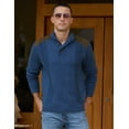 thumbnail image 2 of Iceglad Men's Knit Pullover Sweater Casual Long Sleeve Stand Collar Button Knitted Sweaters, 2 of 8
