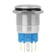 thumbnail image 2 of Interruptor De Botón De Cabeza De Anillo Plano 20 Piezas 22 Mm Tipo De Bloqueo Automático Cabeza De Anillo Plano Con Botón De Acero Inoxidable Ligero Switchblue OTVIAP Button Switch, 2 of 8