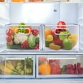 thumbnail image 2 of Sorbus Plastic Storage Bins Clear Pantry Organizer Box Bin Containers for Organizing Kitchen Fridge, Food, Snack Pantry Cabinet, Fruit, Vegetables, Bathroom Supplies, (3-Pack), 2 of 7