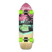 Yocaher New VW Vibe Beach Series Longboard Complete Cruiser and Decks Available for All Shapes (Complete-Oldschool-Pink)