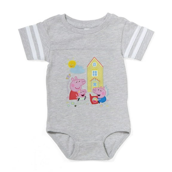 CafePress - Peppa Pig: Siblings - Cute Infant Baby Football Bodysuit