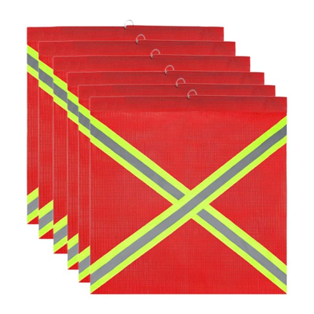 6 banderas de seguridad para camiones, resistentes a la intemperie, con tira reflectante, señales de advertencia para el transporte de