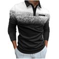 thumbnail image 2 of Blczomt Men's Polo Shirts Long Sleeve Casual Dress White Polos Button Collared Big and Tall Men Clothes, 2 of 6