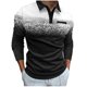 thumbnail image 2 of Blusa y camisa de manga larga con cuello vuelto para hombre, informal, estampada, con botones, de poliéster, 2 of 6