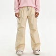 thumbnail image 2 of Men Loose Cargo Work Pants 4-Way Stretch Drawstring Outdoor Activity Trousers S-XL, 2 of 8