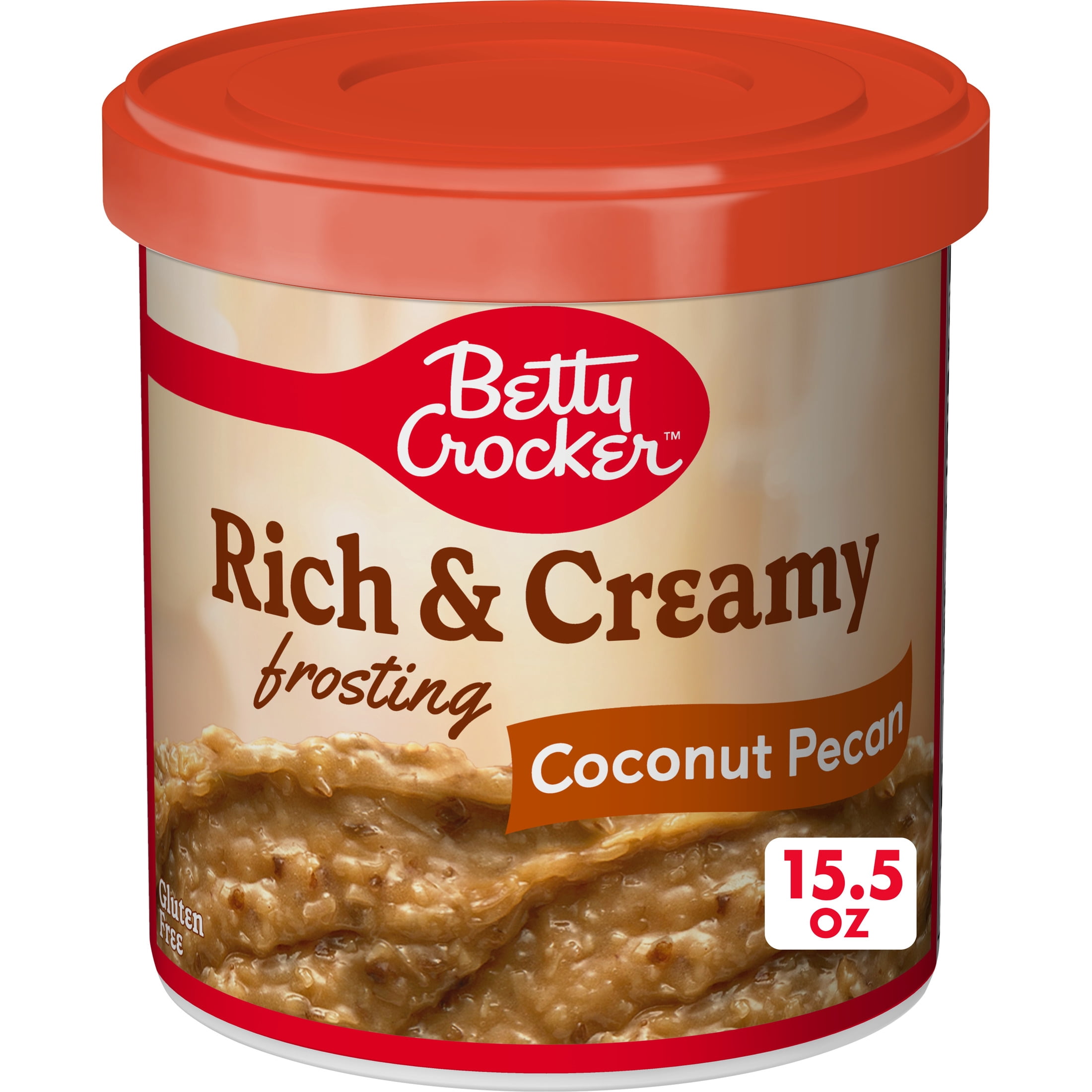 (2 pack) Betty Crocker Rich and Creamy Coconut Pecan Frosting, Gluten Free, 15.5 oz