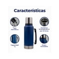 thumbnail image 4 of Termo Vaso Botella Para Café De Acero Inoxidable Grande 1 L Color Azul Oscuro, 4 of 5