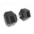 thumbnail image 1 of Mega Fitness Haltère Hexagonal en Caoutchouc 120 lb Poignée Moletée Simple Gym à Domicile, 1 of 5