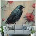 thumbnail image 4 of Fenyluxe  Gothic Tapestry Raven Bedroom Decoration Crow Magic Curtain Wall Hanging for Room Home Bedding Room Decor  40x30inch, 4 of 6