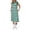 ☪111-Green, variant on Women's Fashion Stripe Pocket Sleeveless Lapel Calf-Length Dress - Classic Pattern Tank Silhouette with Collared Detail for Smart Casual Style