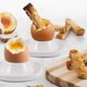 thumbnail image 5 of Ceramic Egg Cups Set of 4, Porcelain Hard Soft Boiled Egg Holder Container w/Base, 5 of 5