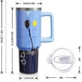 thumbnail image 2 of Police Officer Gifts for Men Him, 40 Oz Tumbler Cup with Handle and Lid Straw, Police Lover Stainless Steel Water Bottle Mug (1 PC), 2 of 6