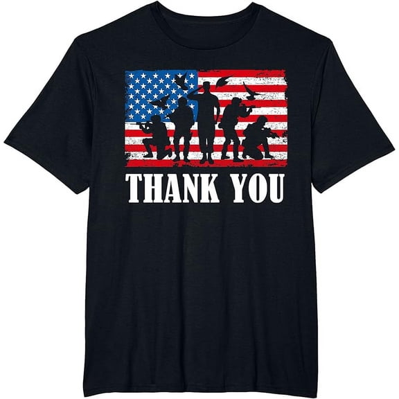 Thank You! Veterans Day & Memorial Day Partiotic Military T-Shirt