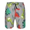thumbnail image 4 of Disketp Men'S Swim Trunks Hawaiian Breathable Surf Beach Swimsuits Mesh Lining Beach Shorts With Pockets-Cute Dinosaur, 4 of 9