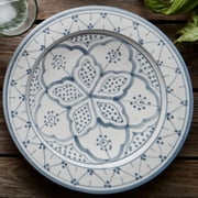 Gray Arabesque Ceramic Dinner Plates