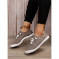 thumbnail image 4 of Women's Fashionable Soft And Comfortable Classic Outdoor Round Toe Lace-up Flat Canvas Casual Sneakers, 4 of 4