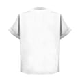 thumbnail image 6 of Blouses For Women Dressy Casual Fashion Simple V Neck Shirt, Solid Button Short Sleeve Polyester Top, White L, Size S-3XL, 6 of 7