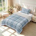 thumbnail image 2 of Manfei Classic Plaid Twin Comforter Sets,Vintage Check Bedding Set,Gray White,Light Gray Reversible,2-Piece,1 Comforter and 1 Pillowcase,2-Piece,1 Comforter and 1 Pillowcase, 2 of 7