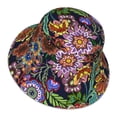 thumbnail image 3 of Gaeub Vintage Floral Printed Double Sided Reflective Bucket Hat Foldable Sun Hat for Camping Hiking Fishing, 3 of 9