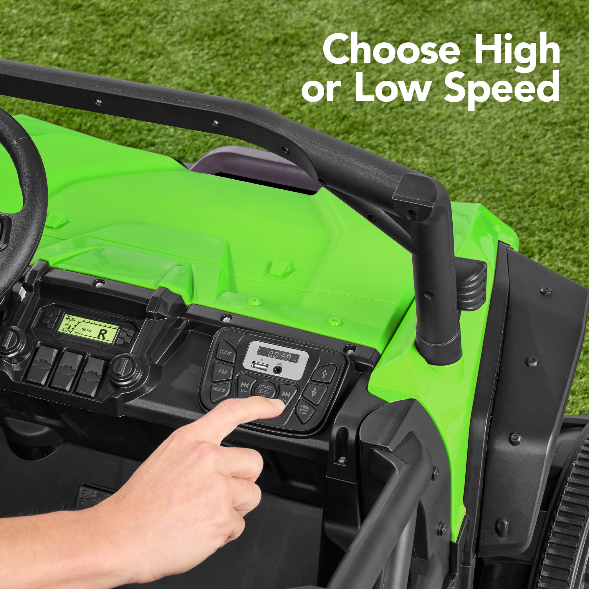 Best Choice Products Kids 24V Electric Ride-On UTV, Officially Licensed Honda Talon w/ Remote, LED Lights - Lime Green