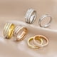 thumbnail image 5 of Anillo de lujo ligero con diamantes para mujer, anillo de acero de titanio y circonita sin color de 18 quilates, 5 of 6