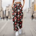 thumbnail image 3 of Halloween Pants Women Elastic Waist Drawstring Relaxed Fit Funny Print Joggers Sweatpants with Pockets, 3 of 5