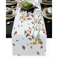 thumbnail image 1 of Chemin de Table 120 Pouces de Long pour Salle à Manger Feuilles d'Automne Lavable Toile de Jute Lin Collection de Table pour Fête Dîner Vacances Action de Grâce Automne, 1 of 7