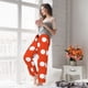 thumbnail image 5 of Balery Orange And White Polka Dot1 Pantalones de pijama para mujer, pijamas ultraligeros, pantalones de estar por casa-XX-Large, 5 of 6