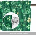 thumbnail image 6 of Curtain Valance 54" x 18", St. Patrick''s Day Window Valances Rod Pocket Curtains Drapes, Spring Green Four-Leaf Grass Short Topper Curtain for Kitchen Cafe Living Room, 1 Panel, 6 of 8